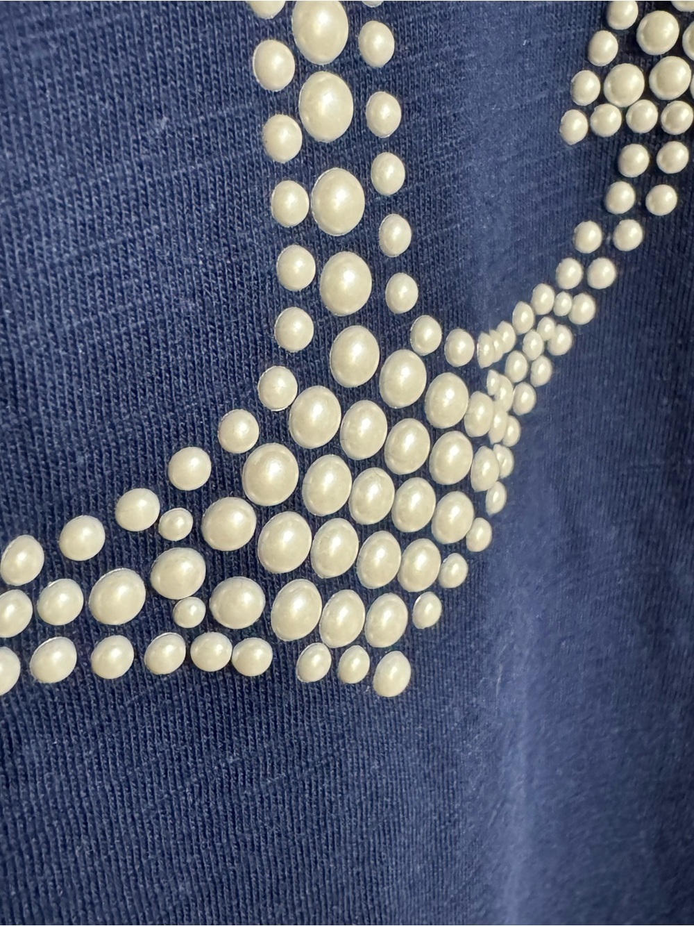 Alfred Dunner Navy Short Sleeve Top with White Anchor Accent - Picture 5 of 9
